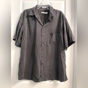 Burma Bibas Vintage Black 100% Silk shirt